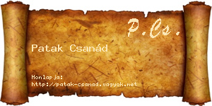 Patak Csanád névjegykártya